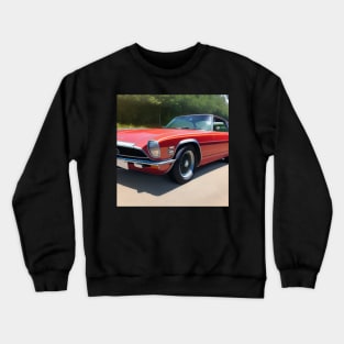 Vintage 80s Classic Red Car Crewneck Sweatshirt